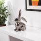 9" Silver Aluminum Rabbit Tabletop Sculpture