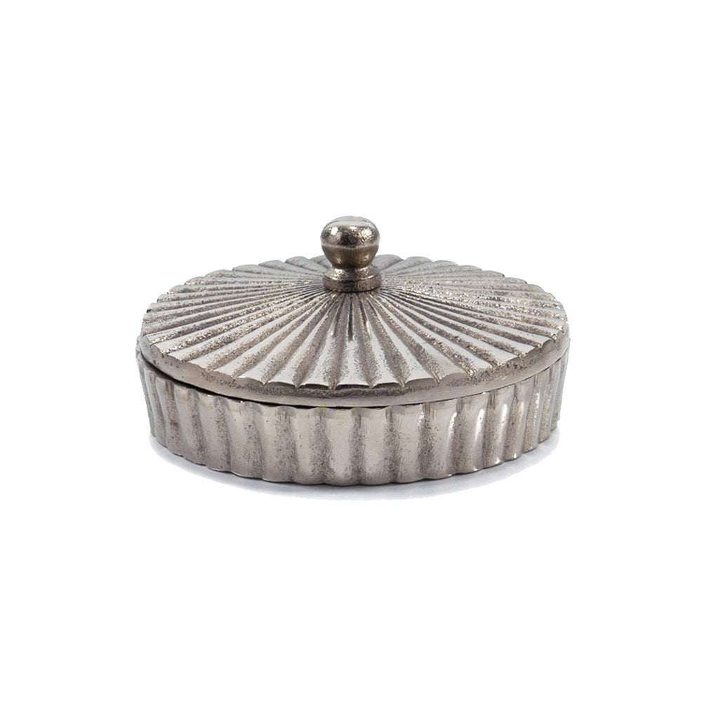 3" Silver Aluminum Decorative Keepsake Box