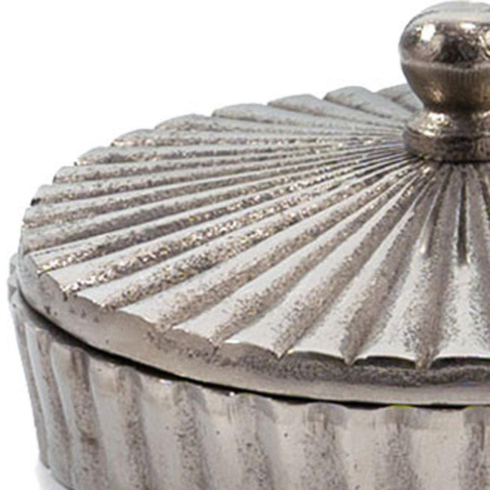 3" Silver Aluminum Decorative Keepsake Box