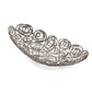 16" Gold Aluminum Abstract Circles Oval Decorative Bowl