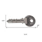 16" Silver Five Hook Wall Mount Key Shaped Coat Rack