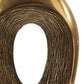 16" Gold And White Aluminum And Marble Abstract Tabletop Sculpture