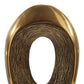 16" Gold And White Aluminum And Marble Abstract Tabletop Sculpture