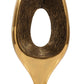 16" Gold And White Aluminum And Marble Abstract Tabletop Sculpture