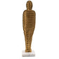 21" Gold And White Aluminum And Marble Mummy Tabletop Sculpture