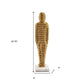 21" Gold And White Aluminum And Marble Mummy Tabletop Sculpture