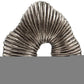 17" Silver And White Aluminum And Marble Tabletop Sculpture
