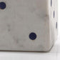 Set of Two White Marble Hand Painted Dice Tabletop Sculpture