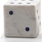 Set of Two White Marble Hand Painted Dice Tabletop Sculpture
