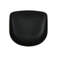 Set of Two Black and Natural Heavy Duty Plastic and Wood Backless Bar Height Bar Chairs