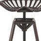 Bronze Iron Backless Adjustable Height Swivel Bar Chair