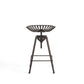 Bronze Iron Backless Adjustable Height Swivel Bar Chair