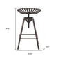 Bronze Iron Backless Adjustable Height Swivel Bar Chair