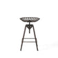 Bronze Iron Backless Adjustable Height Swivel Bar Chair