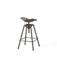 Bronze Iron Backless Adjustable Height Swivel Bar Chair