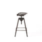 Bronze Iron Backless Adjustable Height Swivel Bar Chair