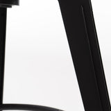 Set of Two Natural and Black Iron and Wood Backless Adjustable Height Swivel Bar Chairs