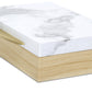 Set Of Two Natural And White Wood And Faux Marble Jewelry Boxes