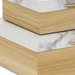 Set Of Two Natural And White Wood And Faux Marble Jewelry Boxes