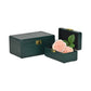 Set Of Two Green Solid Wood Jewelry Boxes