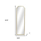 64" Gold Metal Beaded Arch Full Length Hanging Mirror