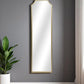 64" Gold Metal Beaded Arch Full Length Hanging Mirror