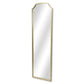 64" Gold Metal Beaded Arch Full Length Hanging Mirror