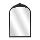 16" Black Metal Arch Accent Mirror