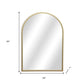 34" Gold Metal Beaded Arch Accent Mirror