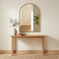 34" Gold Metal Beaded Arch Accent Mirror
