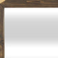 22" Brown Wood With Gold Bows Square Accent Mirror