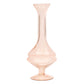 Set of Two 9" Pink Glass Trumpet Table Vases