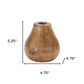 Set of Three Natural Wood Bud Table Vases