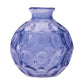 Set of Two Blue Glass Round Table Vases