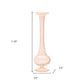 Set of Two 11" Pink Glass Trumpet Table Vases