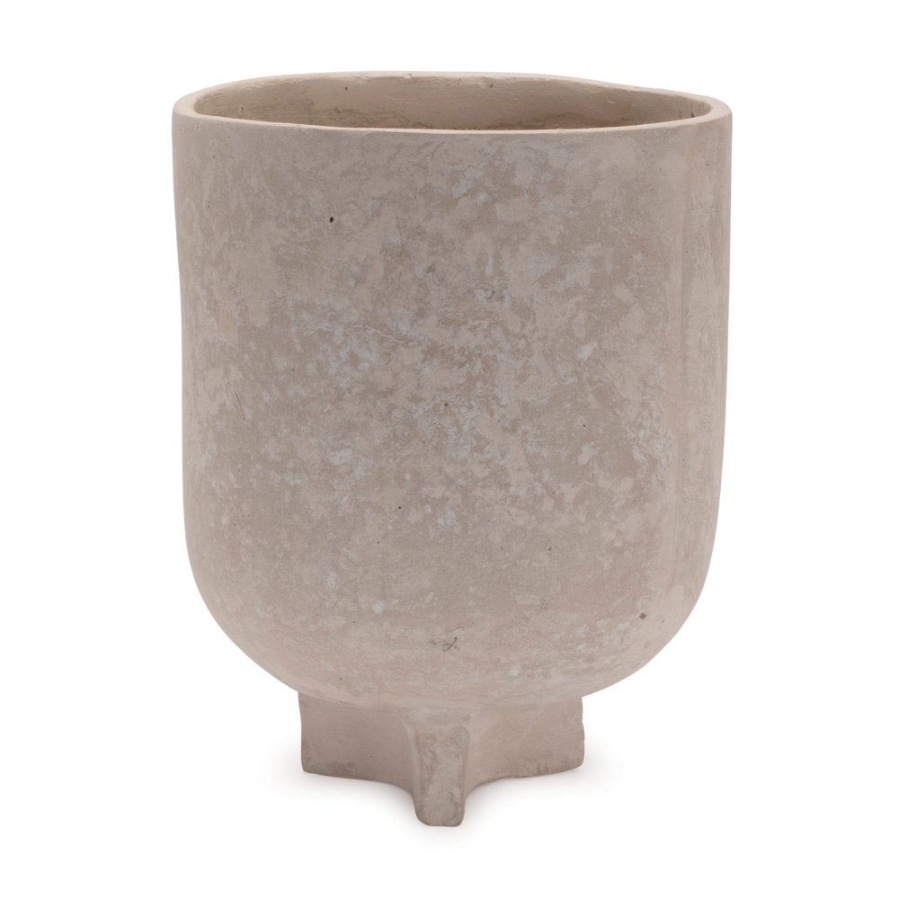 7" Beige Urn Resin Table Vase