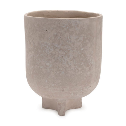 7" Beige Resin Urn Table Vase