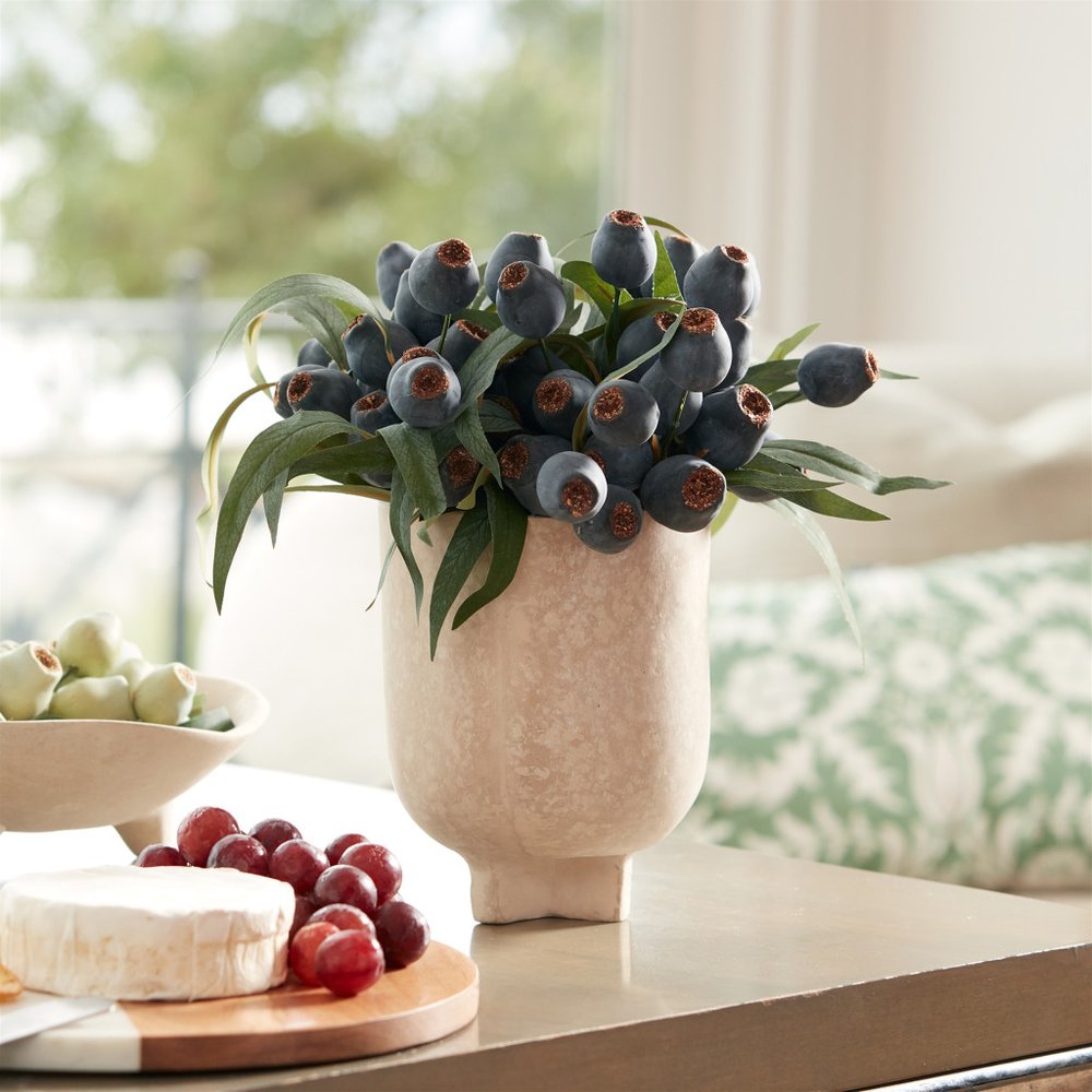 7" Beige Resin Urn Table Vase