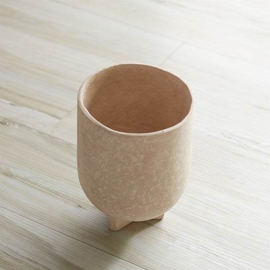 7" Beige Resin Urn Table Vase