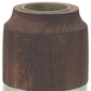 9" Brown And Sage Glass Round Table Vase With Woods