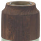 9" Brown And Sage Glass Cylindrical Table Vase With Wood