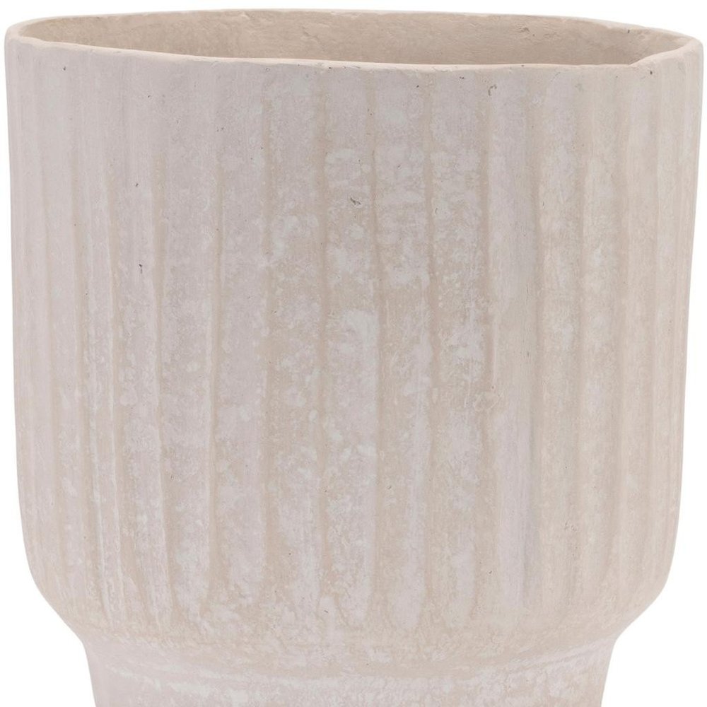 8" Beige Resin Urn Table Vase