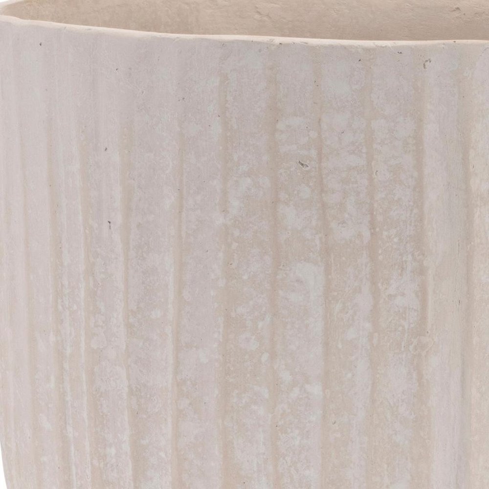 8" Beige Resin Urn Table Vase