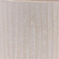 8" Beige Recycled Paper Textured Lines Urn Table Vase