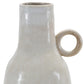 11" Gray And White Ceramic Round Table Vase