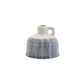 Set of Three Off White And Blue Clay Checkered Jug Vases
