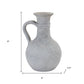9" Gray Resin Round Pitcher Vase