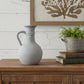 9" Gray Resin Round Pitcher Vase
