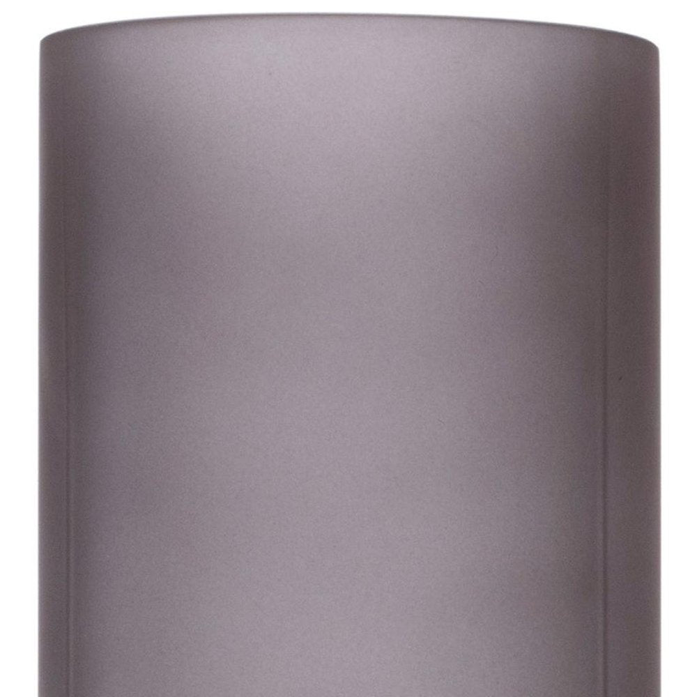 Set of Two Gray Glass Round Table Vases