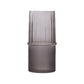 Set of Two Gray Glass Cylinder Table Vases